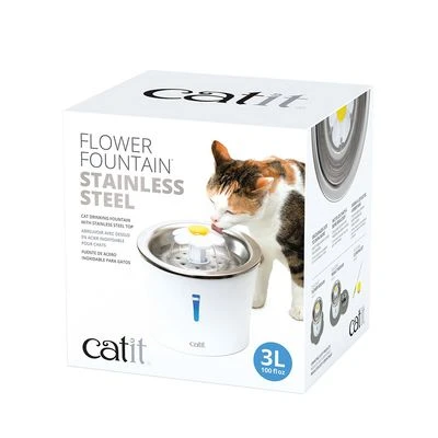 Bebedero Fuente Catit Flower Fountain De Acero, 3 L - Imagen 5