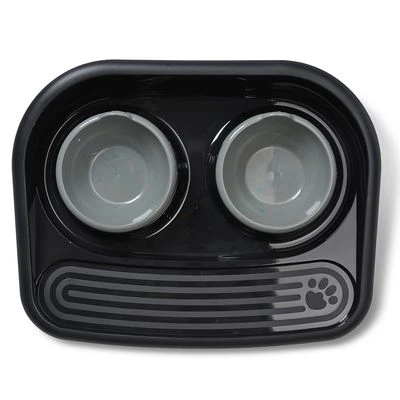 Comedero Doble Savic Butler Happy Planet Para Mascotas