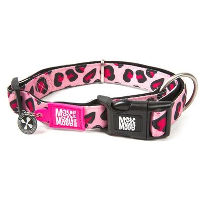 Collar Max & Molly Leopard Pink Con Smart ID Para Perros