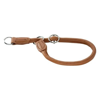 Collar De Cuero Hunter Round & Soft Marrón Para Perros - Imagen 2