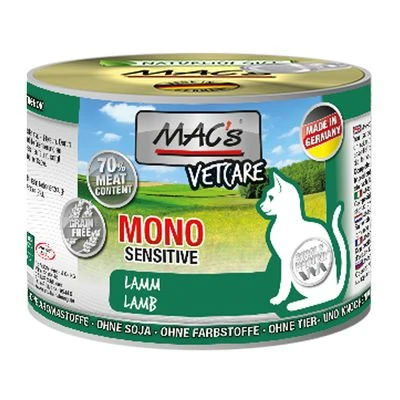 MAC's Mono Sensitive 6 X 200 G En Latas Para Gatos - Imagen 2