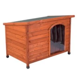 Caseta De Madera Woody Premium Con Puerta Para Perros