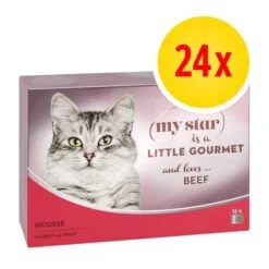 My Star Mousse Gourmet En Latas 24 X 85 G Para Gatos