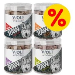 Pack Ahorro 4 X Wolf Of Wilderness RAW Snacks Liofilizados Premium