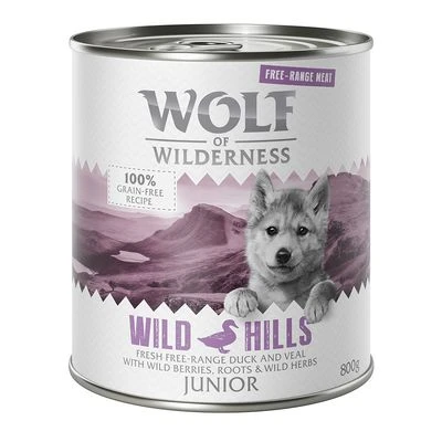 Wolf Of Wilderness Free Range Junior 6 X 800 G