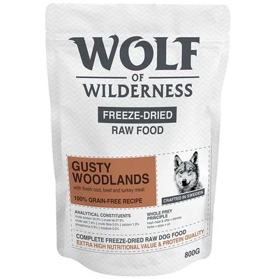 Wolf Of Wilderness Gusty Woodlands Con Vacuno, Bacalao Y Pavo